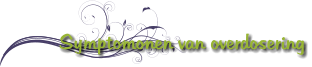 Symptomonen van overdosering